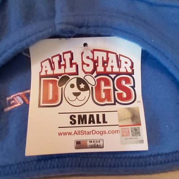 ALL Star Dogs Boise State University Broncos Dog Hoodie Shirt Blue Size Small - Picture 4 of 5